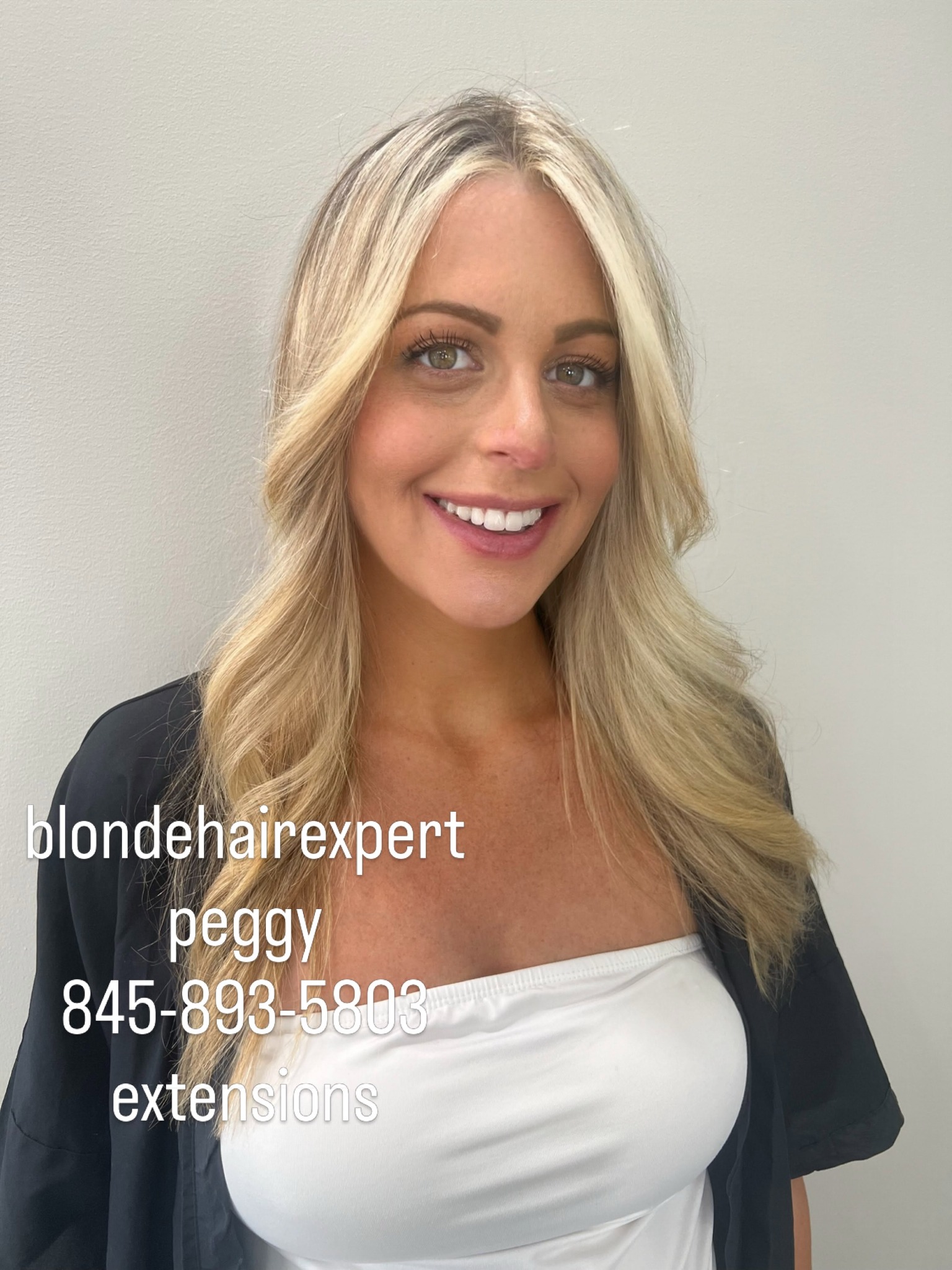 Blonde hair extensions